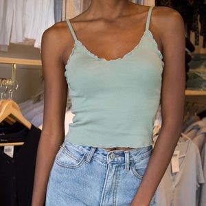 Green Nicolette Ruffle Tank